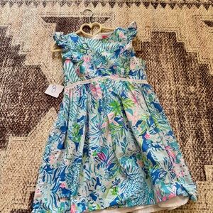 Lilly Pulitzer Kids Dress in Blue and Pink Floral